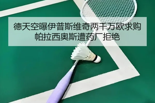 德天空曝伊普斯维奇两千万欧求购帕拉西奥斯遭药厂拒绝
